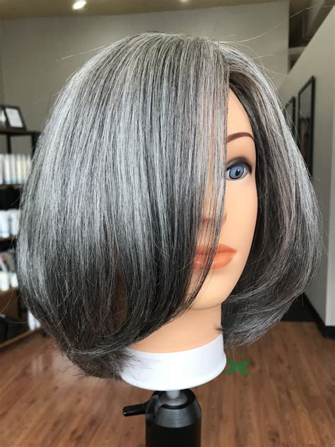 Gray Hair Extensions Bangs at Janna Altieri blog