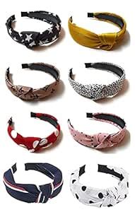 GT Gloptook Cotton Fabric Printed Knot Bow Hairband/Headband For Women ...