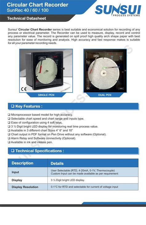 Paperless Recorder - Pressure Temperature circular Chart Reorder ...
