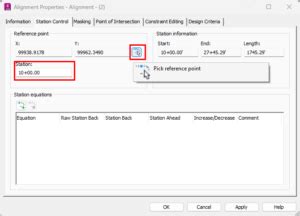 Image result for Create Point Alignment Station Offsettable