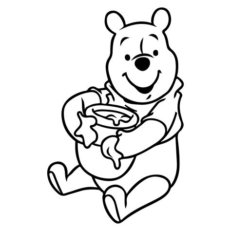 Winnie the Pooh Outline Svg, Winnie the Pooh Svg, Disney Svg | Inspire ...