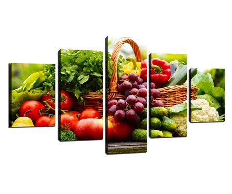 Fruit Vegetables Food Large Modern Landscape Artwork Gallery Wrapped ...