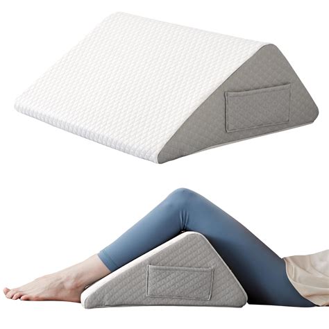 Amazon.com: Ruqmuis Knee Wedge Pillow, 8" Knee Pillow for Back Sleeping, Knee and Leg Wedge ...