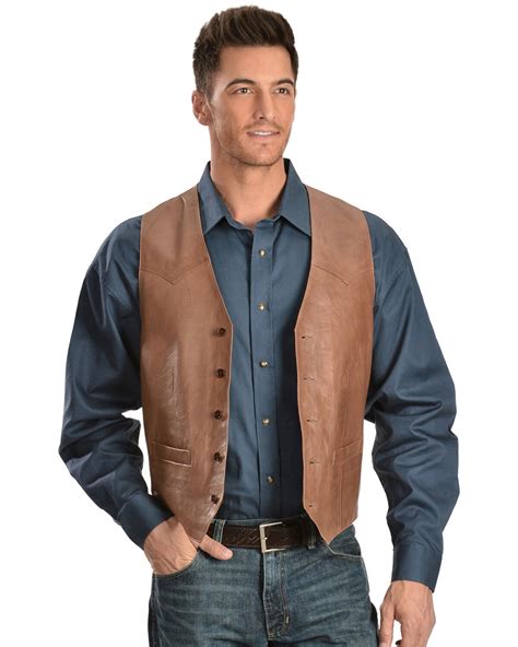 Mens Western Leather Vests