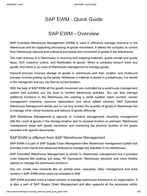 Image result for EWM Tutorial Basics