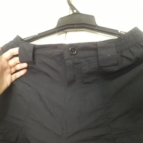 Waistline 30 inches stretchy black cargo style plus size shorts, Women ...