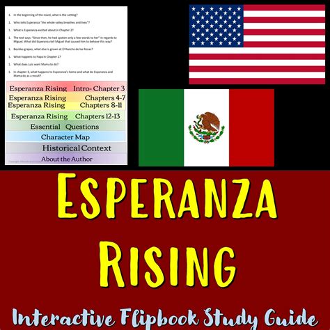Esperanza Rising Interactive Flipbook Study Guide - TeachersTrading.com