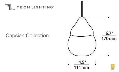 Tech Lighting 700MPCPSUZ Capsian 1 Light Pendant with Hand-Blown Steel ...
