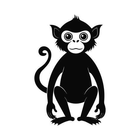 Silhouette of a monkey vector illustration | Premium AI-generated vector