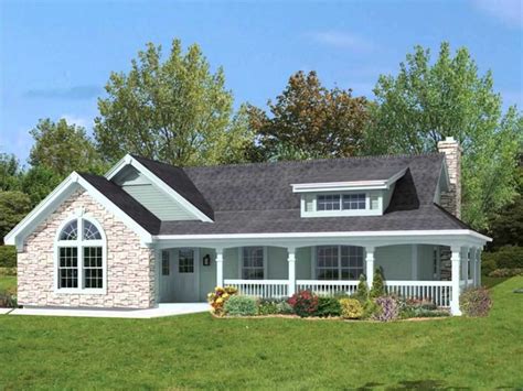 Advantages Of One Story House Plans With Wrap Around Porch - House Plans