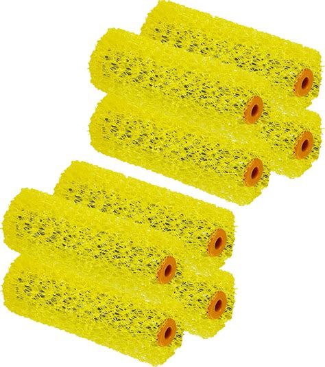 YLTOLOO 8 Pcs Textured Paint Roller Covers, 4 inch Large Textured Foam ...
