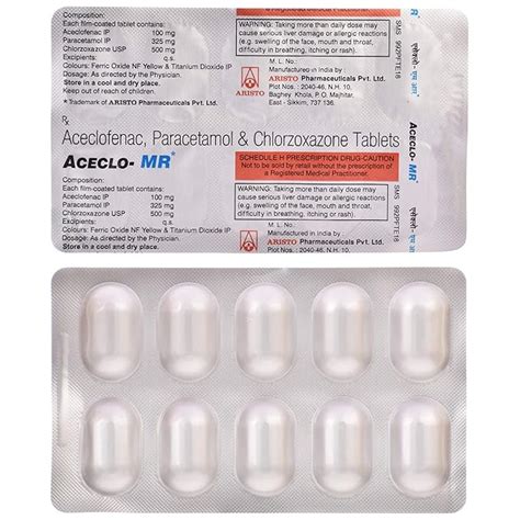 Aceclo MR - Strip of 10 Tablets : Amazon.in: Fashion