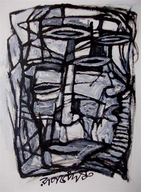 "Reflex Of Mind 2": Grey Pen Ink Drawing by Rupchand Kundu | ArtZolo.com