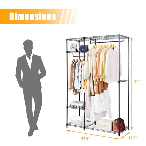 Buy Tangkula Garment Rack Clothing Rack, Heavy Duty Free Standing ...