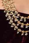 Buy Gold Plated Pearl Embellished Layered Necklace by Paisley Pop ...
