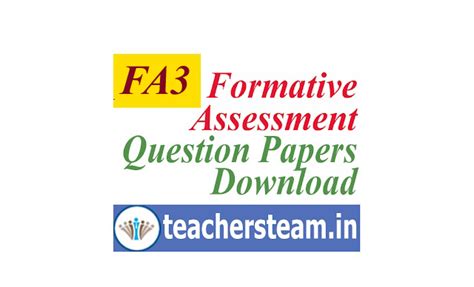 FA3 Question Papers Formative Assessment 3 CCE Model Question Papers ...