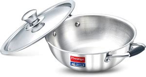 Prestige Tri Ply Kadai Kadhai 24 cm diameter with Lid 3 L capacity ...