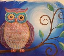 Image result for Easy Owl Acrylic Painting