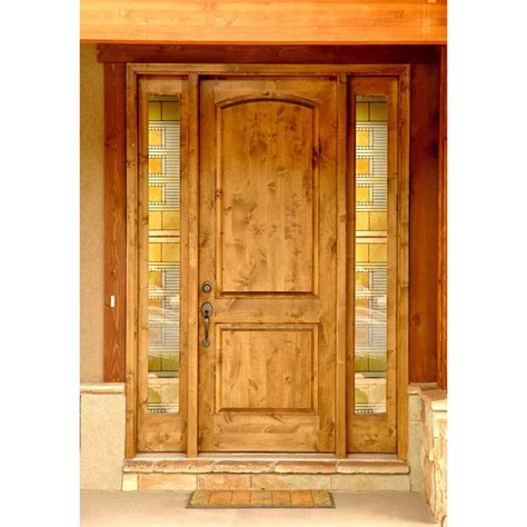 Arch Top Hardwood Knotty Alder Front Exterior Door | Krosswood Doors ...