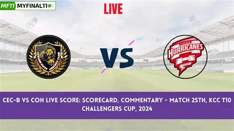 CEC-B vs COH Live Score: Scorecard, Ball by Ball Commentary - Match 25 ...