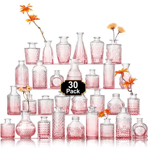 [READ NOTES] Arme Bud Vase Set of 30, Pink Vases in Bulk Bud Vase for ...