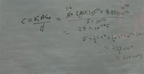 The parallel plate condenser has plates of area 200 cm sq. And ...
