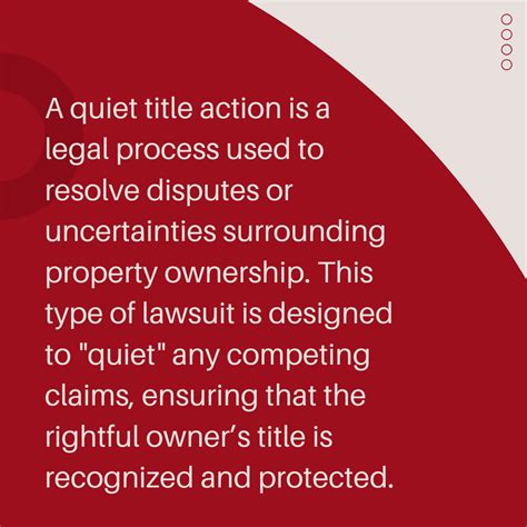 Elements Of Quiet Title Action