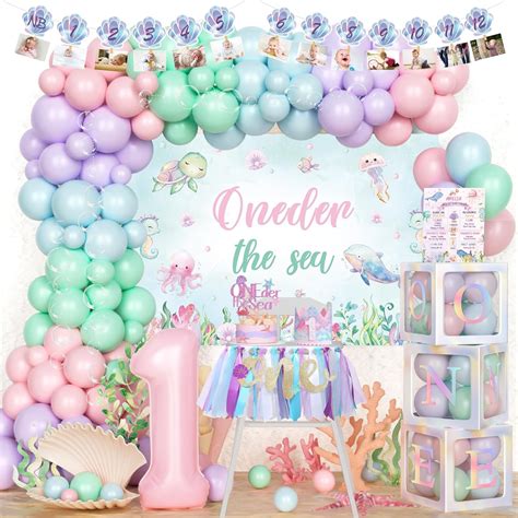 Fiesec Oneder The Sea 1st Birthday Girl Decorations, Ocean India | Ubuy