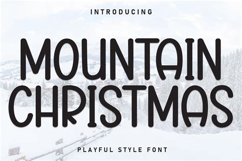 Mountain Christmas Font by Strongkeng Old · Creative Fabrica