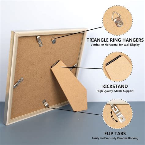 Buy Annecy 8x8 Picture Frames 4 Pack with Mat for 4 by 4 Pictures ...