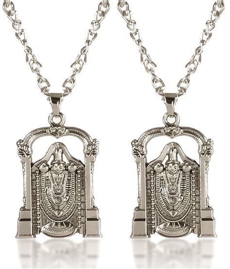 Buy Airtick (Set Of 2 Pcs) Metal Unisex Silver Color God Lord Shri ...