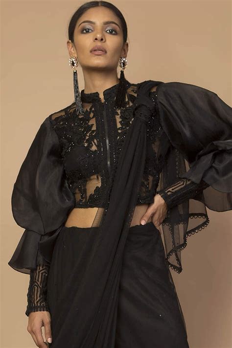 30+ Latest Collar Neck Blouse Designs