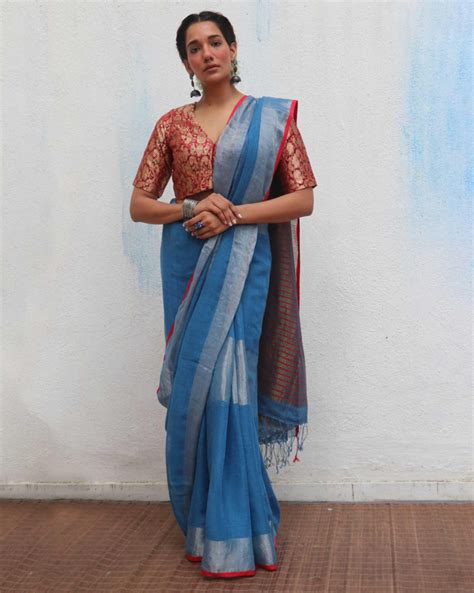 Handwoven Pure Linen Sarees | Zari Sarees | Buy Now - Chidiyaa