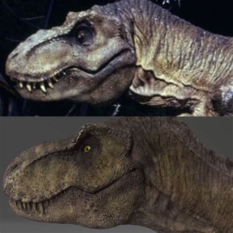 Rexy 1993 vs 2022 | Jurassic park world, Jurassic world t rex, Jurassic park