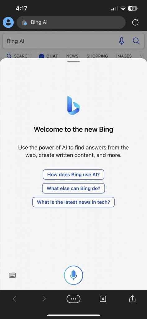 Bing Chat Mobile 的图像结果