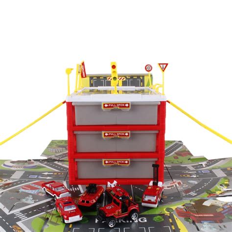 Buy Hanmun Car Garage Playset Parking Lot for Toddlers, Matchbox Cars ...