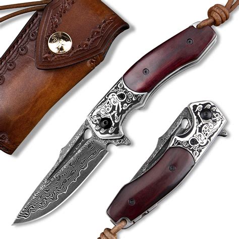 Japanese Damascus Folding Pocket Knife at William Biscoe blog