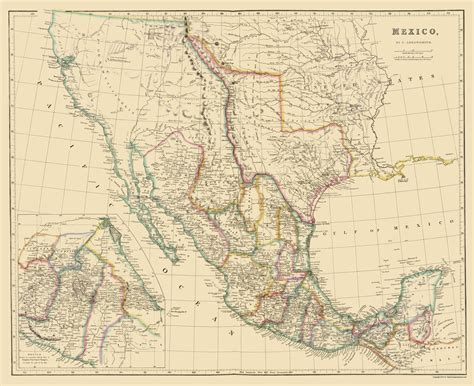 Historic Map - Mexico - Arrowsmith 1844 - 23 x 28.17 - Vintage Wall Ar ...