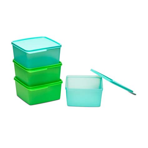 Buy Tupperware Plastic Storage Jar Set- 1.2 liter, 4 pieces, Green ...