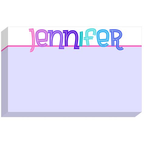 Letters Lavender Chunky Pad Custom Note Pad Custom Printed Notepads ...