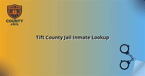 Tift County Jail Inmate Lookup