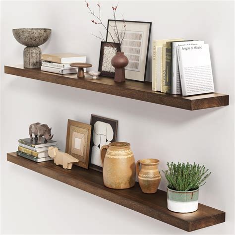 Amazon.com: fuqing Rustic Floating Shelves, 48 Inch Floating Shelf Set ...