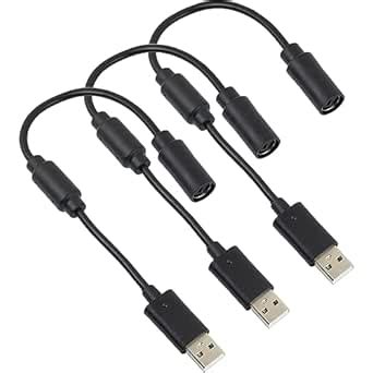whiteeeen 3pcs Replacement Dongle USB Breakaway Cable for Xbox 360 ...
