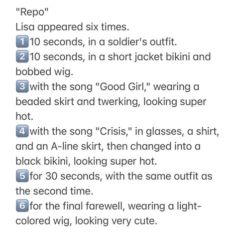 230928 Lisa @ Crazy Horse Paris Show : r/BlackPink