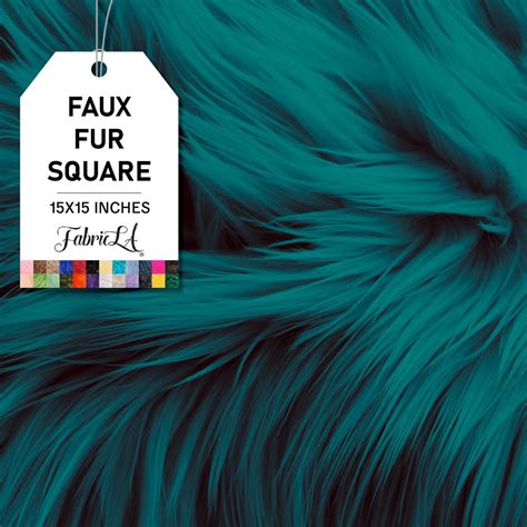 FabricLA | Faux Fur Fabric Square | 15" X 15" Inch Wide Pre-Cut Shaggy ...