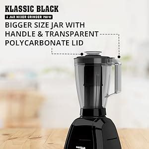 Buy Havells Klassic 750 Watt 4 Jar Mixer Grinder, 21000 RPM Heavy Duty ...