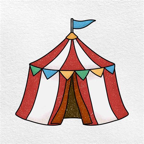 Circus Tent Easy Drawing