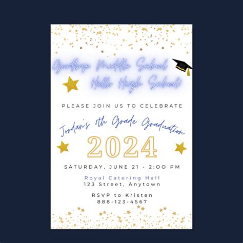 Image result for Middle School Graduation Invitations