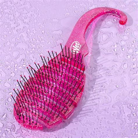 Wet Brush Shower Flex Detangler Hair Brush Pink Glitter - Vivo Hair ...