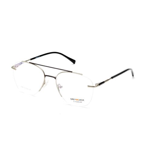 GREY JACK Half Rim Polygon Spectacle Frame For Men Women Small Size 50 ...